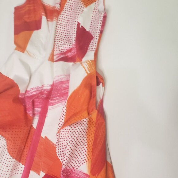 Donna Karan New York Dress Women Size 2 Abstract Handkerchief Hem City Couquette - Picture 14 of 16